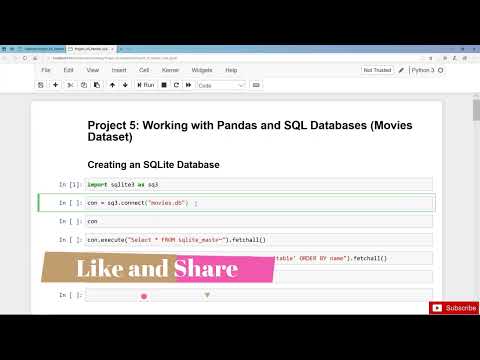 How to Create an SQLite Database Python Data Science Project || #anaconda #jupyterlab #python