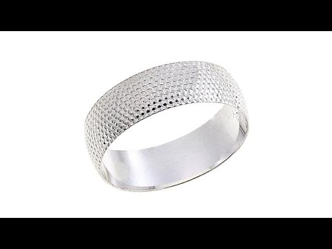 Sevilla Silver Beaded Texture Band Ring