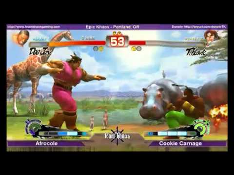 Epic Khaos March SSF4 Singles - AfroCole (DJ) vs Cookie Carnage (HAW)