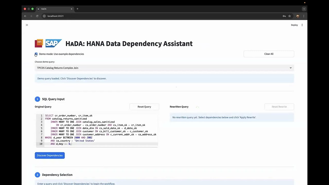 HADA Demonstration Screencast