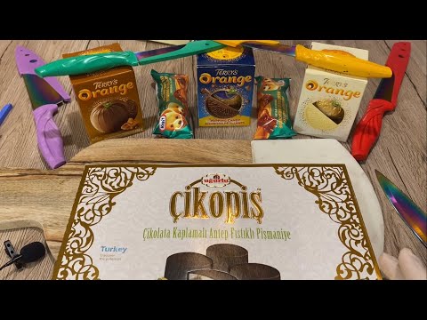 [ASMR] Çikopiş Çikolatalı Fıstıklı Pişmaniye Cotton Candy Pistachio Covered Chocolate