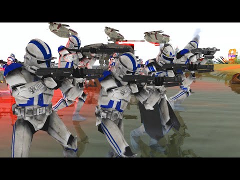 Largest 501st Legion Beach Invasion EVER! - Men of War: Star Wars Mod Battle Simulator