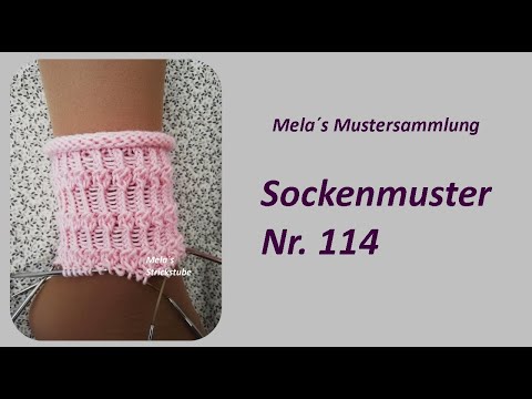 Sockenmuster Nr. 114 - Strickmuster in Runden stricken / Socks knitting pattern