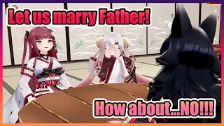 Marine Asking Ayame’s Father’s Permission to Marry Her【Hololive】