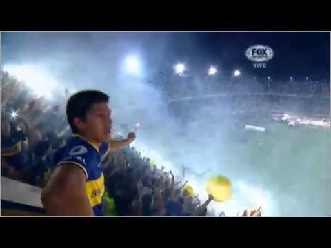 "Boca Juniors vs River Plate   Recibimiento FOX SPORTS  Semifinal Ida Copa Sudamericana" Barra: La 12 &bull; Club: Boca Juniors