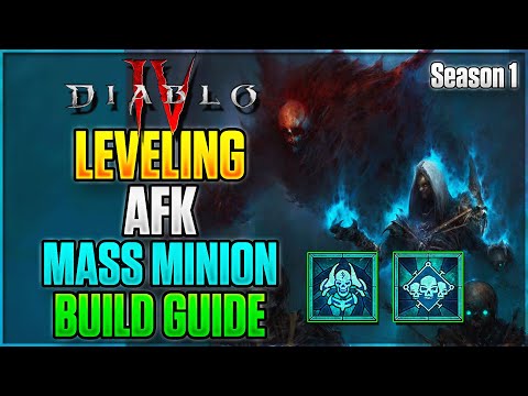 Season 1 Best Leveling Mass Minion Necromancer Build Guide | Diablo 4