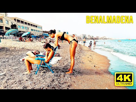 Beach Walk Summer Benalmadena | Spain, Costa del Sol Relaxing Virtual Tour [4K]