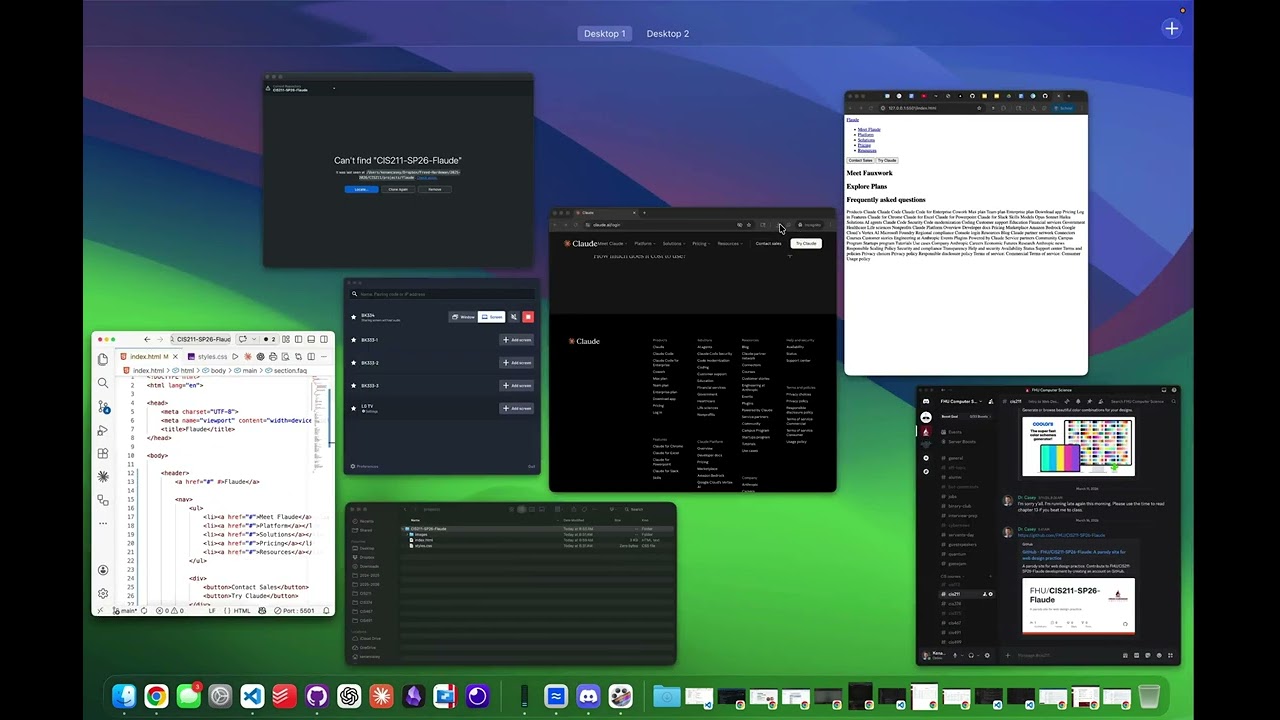 Flaude Coding Session #1 (3-16-2026) | CIS211
