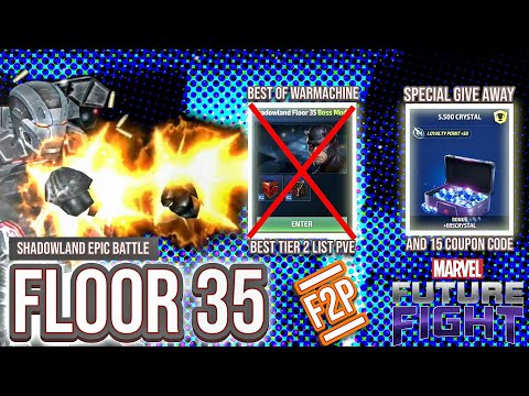 How To Clear Shadowland Floor 35 Using Warmachine - Marvel Future Fight ( Giveaway #3 )