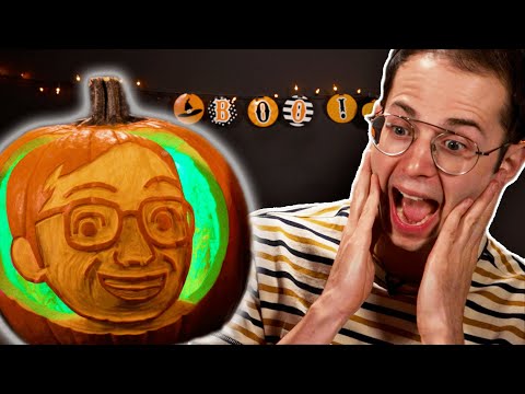 Carving Each Other's Faces On To Pumpkins 🎃