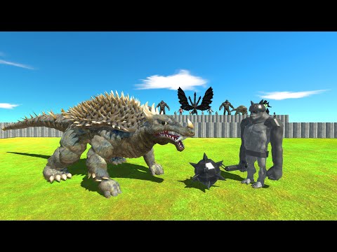 Hunger Games | Anguirus vs Mutant Primates. Who is the winner ? - Animal Revolt Battle Simulator