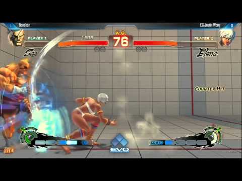 Bonchan (Sagat) vs Justin Wong (Elena) - Evo 2014 USF4