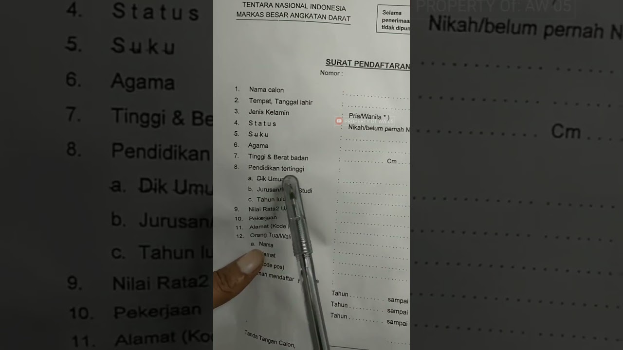 Cara Tulis Surat Pendaftaran #shorts