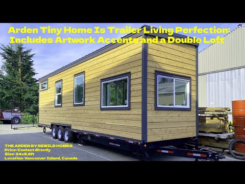 Arden Tiny Home Is Trailer Living Perfection: Includes Artwork Accents and a Double Loft