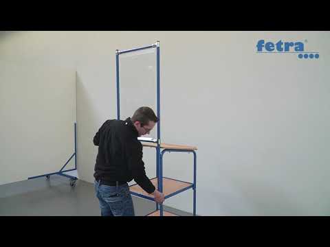 Table top carts warehouse trolley accessories fetra mounting kit for infection protection frame