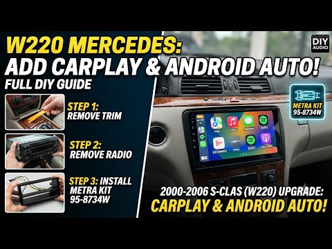 2000-2006 s430 s500 s350 How to remove radio Install Apple carplay android auto Metra kit 95-8734w