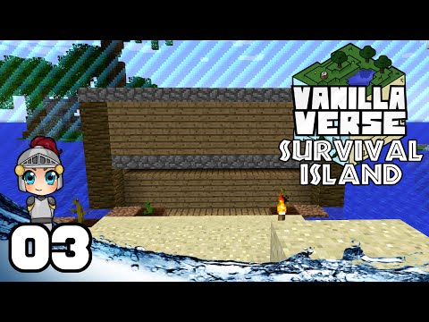 VanillaVerse Survival Island - Ep. 3: Basic Mob Farm! | Minecraft Survival Island Let's Play