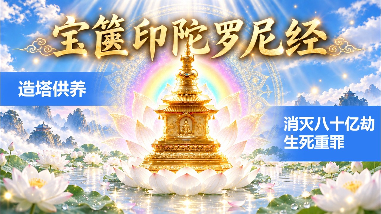 《一切如来心秘密全身舍利宝箧印陀罗尼经》殊胜功德｜消八十亿劫重罪・超度亡灵・诸佛护念 The Extraordi