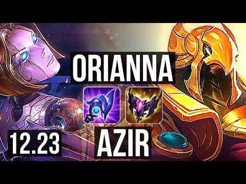 ORIANNA vs AZIR (MID) | 6/0/6, 1.1M mastery, 400+ games, Dominating | KR Master | 12.23