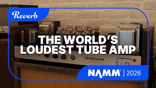 Video thumbnail for The World's Loudest Tube Amp: Benson's Babylon Amp is 880 Watts | NAMM 2026/Wood Wire Volts by Reverb