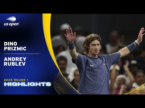 Dino Prizmic vs. Andrey Rublev Highlights | 2025 US Open Round 1