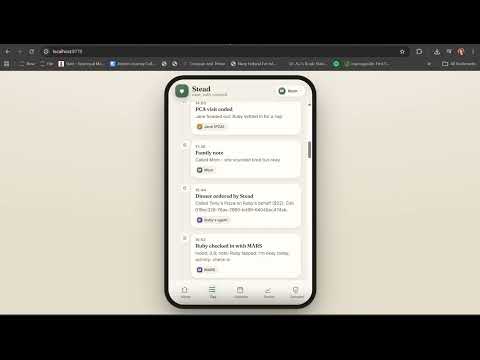 Stead walkthrough — app + calendar