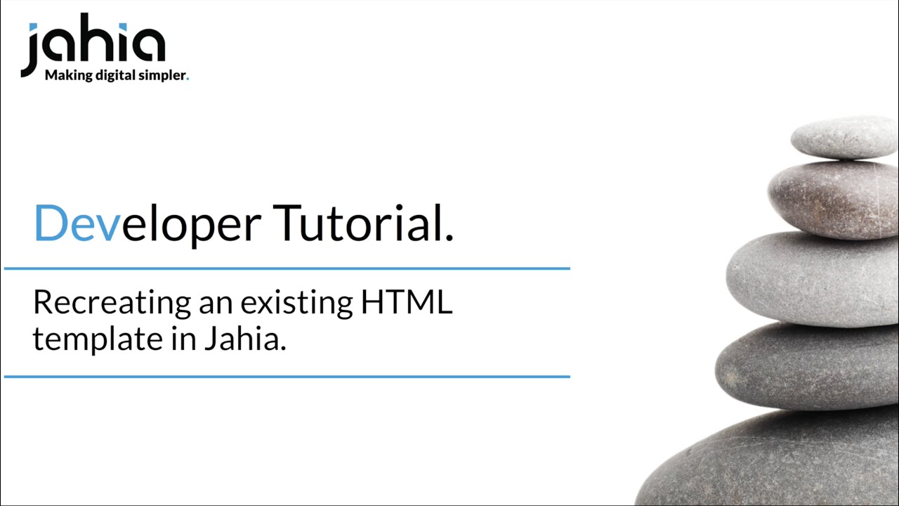 Recreate an Existing HTML Template in Jahia (1 of 3)