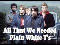 Plain White T's...All That We Needed 