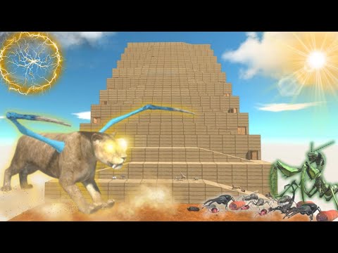 Escape From Alien Smilodon - Stone Tower - Animal Revolt Battle Simulator