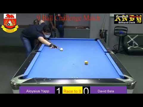 Aloysius Yapp Vs. David Bala | Race To 9 - 9 Ball Challenge Match.