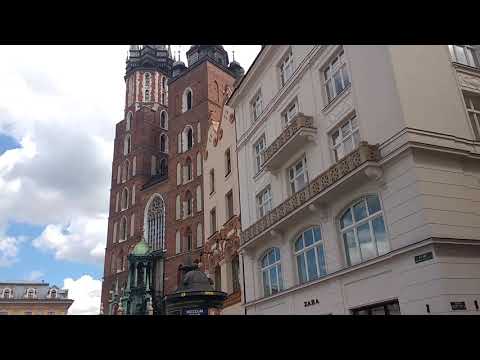 Krakow old town square, Poland .
