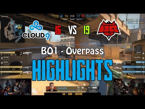 Cloud9 vs HellRaisers Highlights (Overpass) - FACEIT Major: London 2018