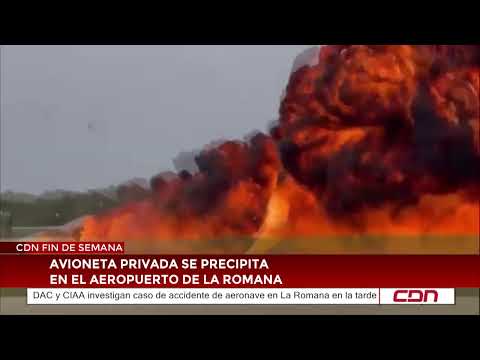 Avioneta privada se precipita en el Aeropuerto De La Romana