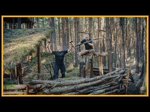 Bushcraft Camp [S04/E11] Die Naturenburg wächst!  - Lagerbau Outdoor Super Shelter