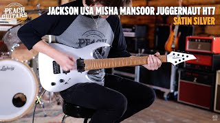 Video thumbnail for No Talking...Just Tones | Jackson USA Misha Mansoor Juggernaut HT7 | 7-String - Satin Silver - Used by Peach Guitars