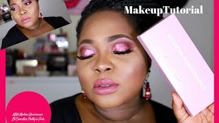 Rose Pink Glitter Makeup Tutorial| ABH MODERN RENAISSANCE palette| Lit Cosmetics Glitter