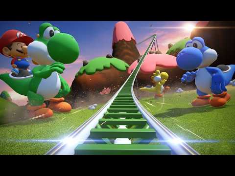 YOSHI'S Roller Coaster Ride Adventure! (POV, Front Seat)