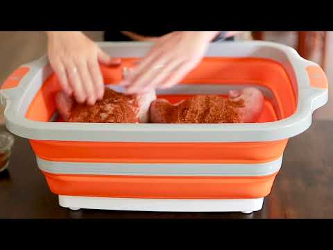 Drip EZ BBQ Prep Tub - Orange Video