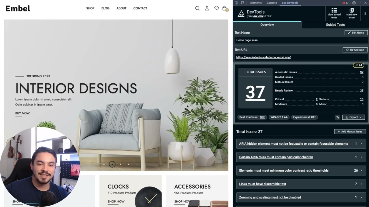 Axe DevTools Extension Demo Overview