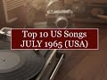 Top 10 Songs JUL 1965; Jackie DeShannon, Jay&Americans, Rolling Stones, Barbara Manson, Tom Jones...