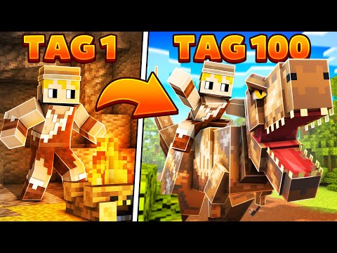 Ich habe versucht 100 Tage in einer Minecraft STEINZEIT zu überleben!