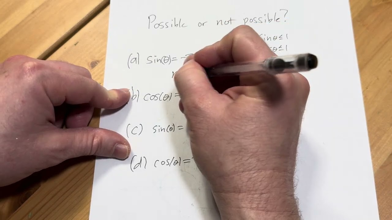 Trigonometry Practice Problems using the Range of Sine and Cosine