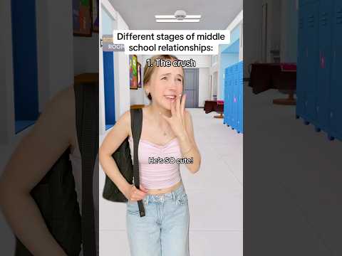 The different stages of middle school relationships #comedy #skit #pov #relatable