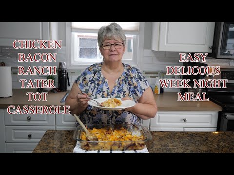 Chicken Bacon Ranch Tater Tot Casserole