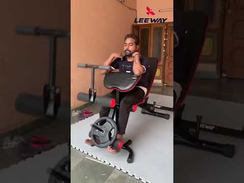 Exercise Bench workout with Gym Bench LF350 and Squat Rack LF104 - Leeway  Fitness