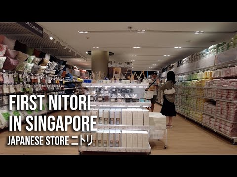 [4K] Nitori | 1º Outlet Nitori em Cingapura | Famosa loja de móveis japonesa | Tour virtual