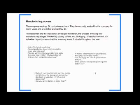 CIMA Operational Case Study pre-seen summary - May 2015 - Batton Bicycles