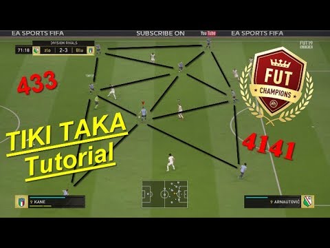 TIKI TAKA TUTORIAL | Creating chances 4141 - 433 | FUT 19 | POSITIONAL PLAY