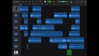 iPad版GarageBandで、30分程で曲を作ってみた