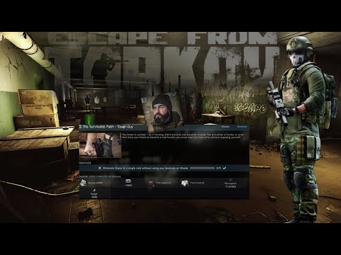 THE SURVIVALIST'S PATH #TOUGH GUY #ESCAPE FROM #TARKOV TASK WALKTHROUGH ON WOODS #JAEGER QUEST